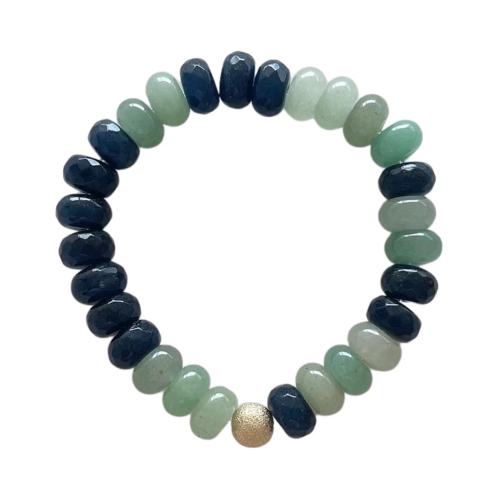 NWOT Seallymimi Blue Aventurine and Jade Bracelet